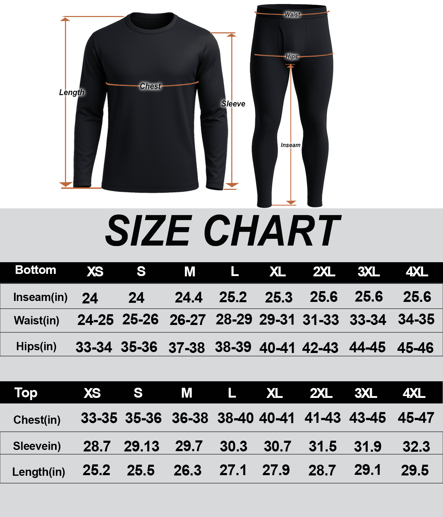 2 Pack Thermal Underwear Long Johns for Men Fleece Lined Base Layer Tops and Bottoms Set Cold Weather Clothing Gear Winter Gift
