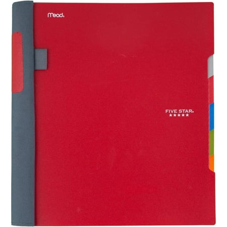Five Star Advance Spiral Notebook, 5 Subject, College Ruled Paper, 200 Sheets, 11" X 8-1/2, Color Selected For You (06326)