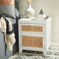 thumbnail image 2 of SAFAVIEH Devon Modern 1 Drawer 1 Door Nightstand, White/Natural, 2 of 14