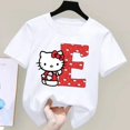 thumbnail image 3 of Camiseta de manga corta de algodón para niños con letras de la A a la Z de Hello Kitty Anime, camiseta suave de Sanrio Summer Girly Heart, regalo de cumpleaños kawaii, 3 of 5