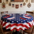 thumbnail image 6 of BUTASY Patriotic Tablecloth Independence Day Round Tablecloth Patriotic Star Patterns Tablecloth Oil-Resistive and Stain-Resistive Ideal for Independence Day Kitchen and Party Decor, 6 of 6