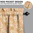 thumbnail image 5 of Bohemian Wildflower Curtains 24 Inch - 3 Panel Rustic Farmhouse Set with Vintage Botanical Design, Rod Pocket Window, 5 of 6