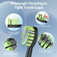 thumbnail image 4 of OasiSmile Sonic Electric Toothbrush for Adults and Teens, Travel Rechargeable 42000 VPM Power Tooth Brush with 5 Modes, 90 Days Battery Life, 6 Brush Heads, Black, 4 of 8