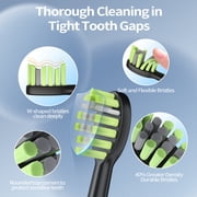 OasiSmile Sonic Electric Toothbrush for Adults and Teens, Travel Rechargeable 42000 VPM Power Tooth Brush with 5 Modes, 90 Days Battery Life, 6 Brush Heads, Black
