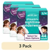 (3 pack) Parent's Choice Ultimate Care Nighttime Underwear for Boys & Girls S/M, 44 Count (Select for More Options)