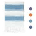 thumbnail image 1 of Toallas de playa de rayas grandes REGALWOVEN, toalla cómoda y de secado rápido para viajar, nadar, acampar azul claro 40' x 72', 1 of 1