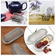 thumbnail image 3 of 2 Pcs Tea Strainer, CAASFOOY Spice Strainer for Cooking,Tea Filter, Floating Stainless Steel Mesh Tea Infuser Oval Loose Leaf Tea for Kitchen Cooking Office Home Supplies (Silver), 3 of 4