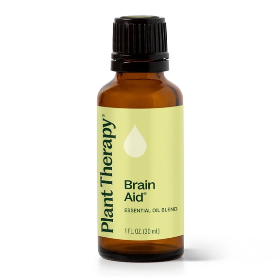 Plant Therapy Brain Aid Essential Oil Blend for Focus & Attention 100% Pure, Undiluted, Natural Aromatherapy 30 mL (1 oz)