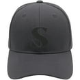 thumbnail image 2 of Daxton Structured Curve Visor Bill Baseball Hat 3D Capital Alphabet Letters, Charcoal Hat Black Letter S, 2 of 3