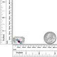thumbnail image 6 of Gem Stone King 925 Silver and 10K Yellow Gold Swiss Blue Topaz and Red Created Ruby and Lab Grown Diamond Engagement Ring for Women | 1.11 Cttw | Round 4MM | November Birthstone | Size 8, 6 of 6