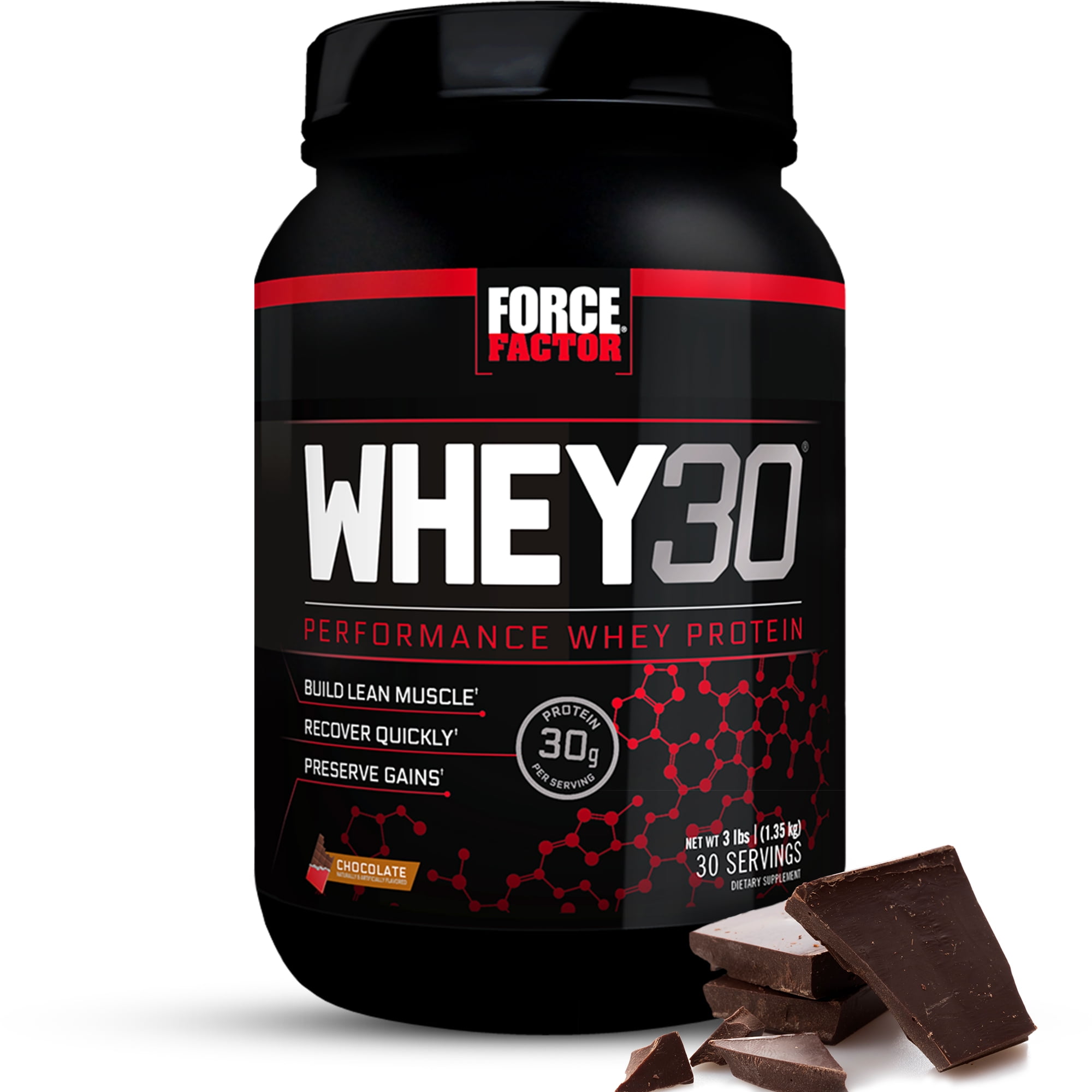 WHEY30 Performance Whey Protein Powder with 30g of Protein per Scoop to