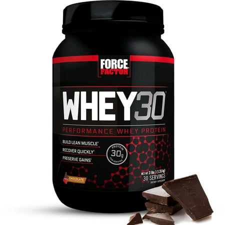 Force Factor WHEY30 Performance Whey Protein, Chocolate, 30