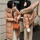 thumbnail image 2 of Chaqueta de invierno de plumón para mujer, abrigos acolchados con capucha, abrigos coreanos de botones sólidos, abrigos de piel grande, abrigos gruesos y cálidos para mujer, 2 of 5