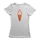 T-shirt Blanc à Cône de Crème Glacée Pixel pour Femme – image 1 sur 1