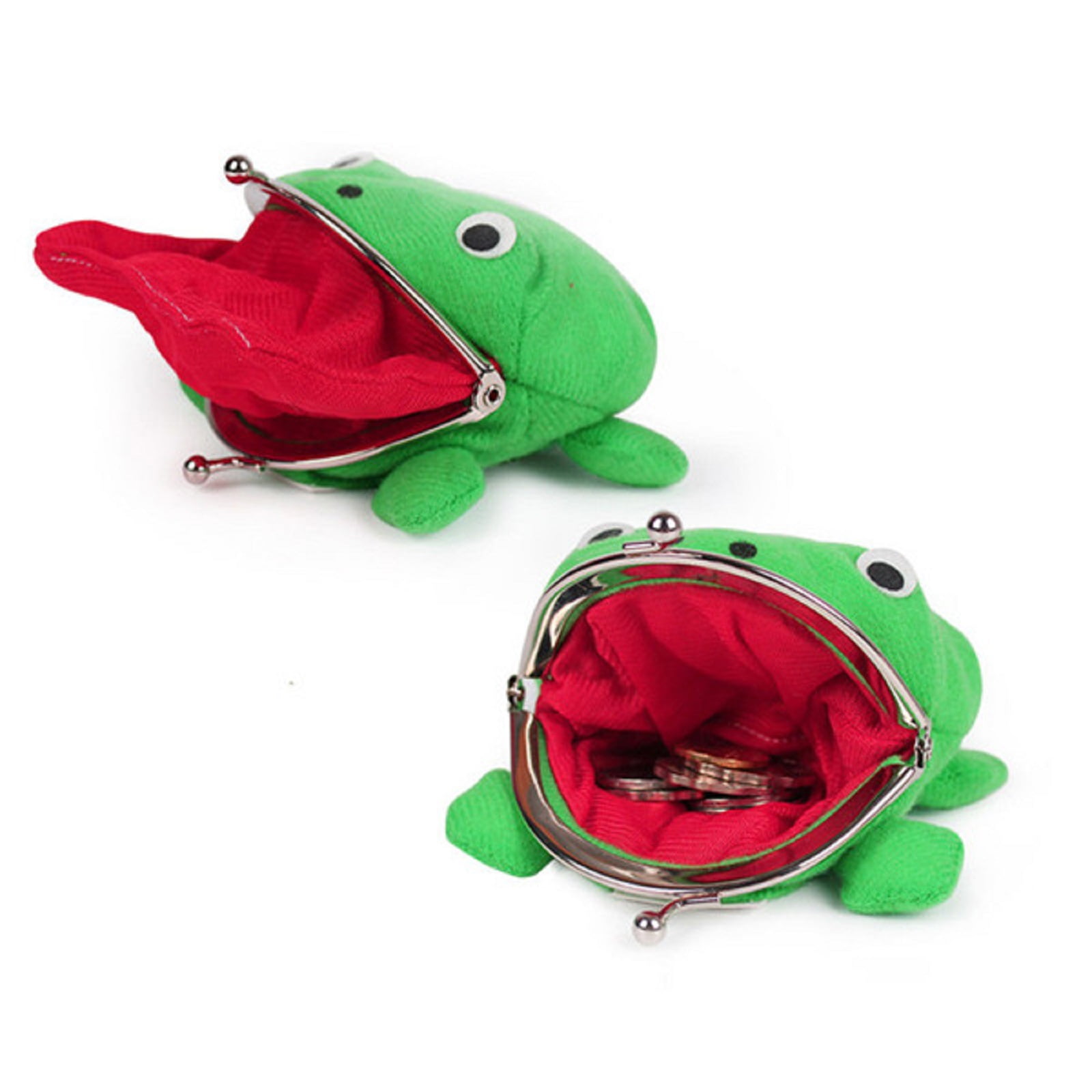 1pc Frog Coin Wallets Cartoon Animal Wallet Coin Bag Cute Mini Pouch Key Credit Card Holder Novelty Toy School Stationery Christmas Gift for Kids
