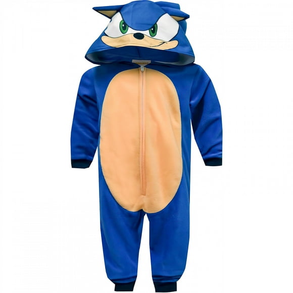 Sonic The Hedgehog Character Cosplay Kids Blanket Sleeper Union Suit Pajamas-Size 8