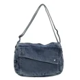 thumbnail image 3 of Bolso cruzado vaquero de color liso con cierre de cremallera, superventas 2024, sencillo, moderno, bolso de hombro, suave, versátil, de gran capacidad, 3 of 5