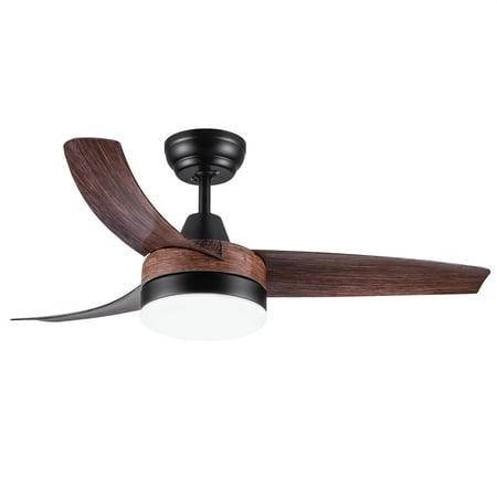 

Avamo Ceiling Fan 6 Speeds Fans LED Light 42 In Cooling Furniture Remote Control Energy-saving 3 Blades Reversible Intergrated Black Brown 42 Inch