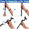 thumbnail image 7 of Posture Walking Cane - Walking Stick For Balance For Men & Women - Seniors - Lightweight, 10 Adjustable Heights, Portable & Self-Standing Mobility Aid - Red, 7 of 7