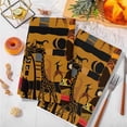 thumbnail image 3 of Black African Women Kitchen Towels Set of 4, Boho Brown Elephant Giraffe Ethnic Soft Microfiber Dish Towels, Absorbent Quick-Dry Washable Dishcloths for Kitchen Cleaning, Drying Dishes, 18x28 Inches, 3 of 9