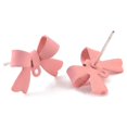 thumbnail image 4 of Alloy Stud Earring Findings with 925 Sterling Silver Pins and Loop Bowknot Pearl Pink 11x15x4mm Hole: 1.2mm Pin: 0.7mm, 4 of 4