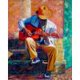 thumbnail image 2 of Cuadros Decorativos Pintura al óleo acrílica por números guitarrista en la calle imagen Digital decoración del hogar Tmvgtek embutido en tela, 2 of 9