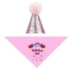 thumbnail image 1 of Gorro con toalla y pajarita para babas de mascota, traje de fiesta, decoraciones de cumpleaños para perros, 1 of 5