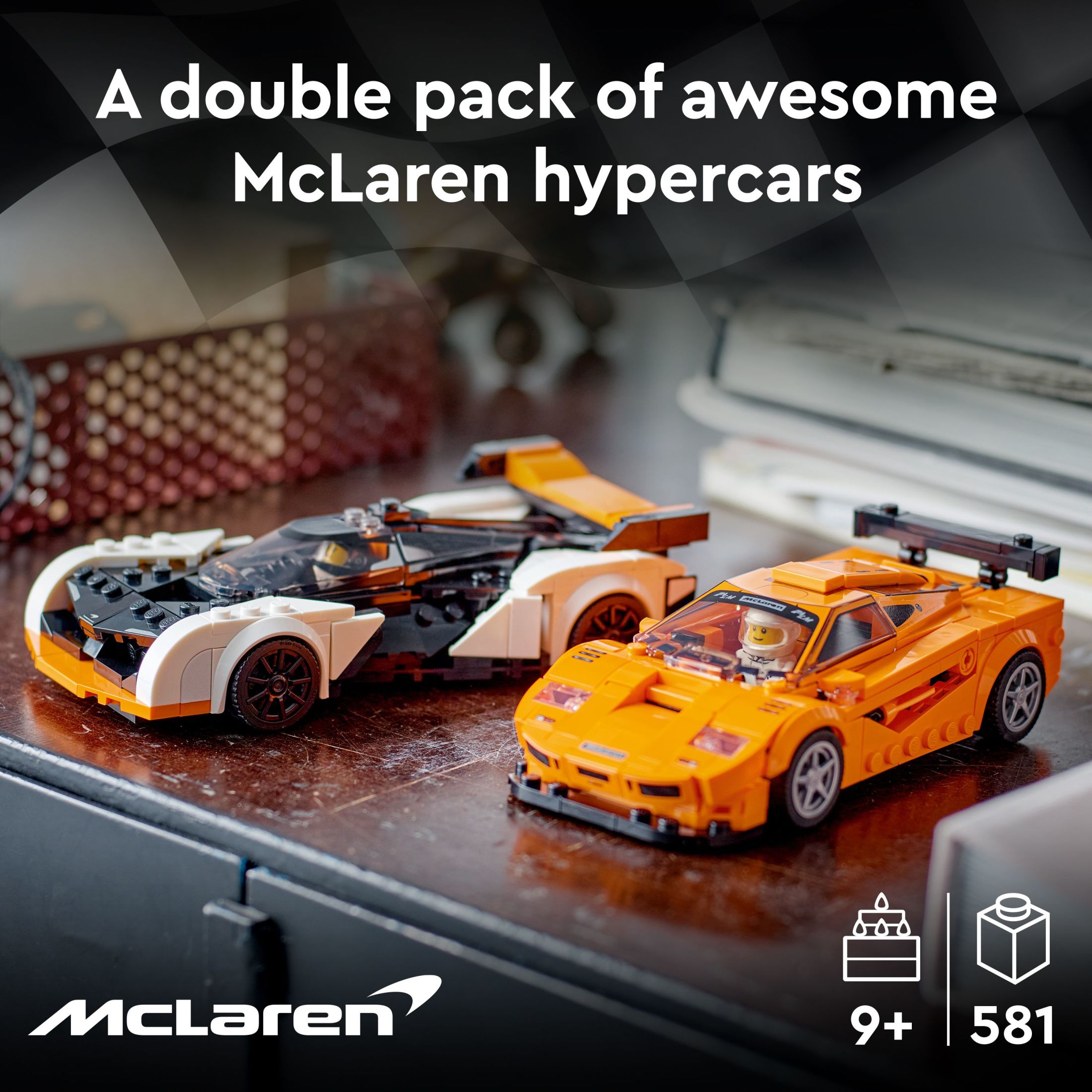 LEGO 76918 Speed Champions McLaren Solus GT & F1 LM, 2 Race