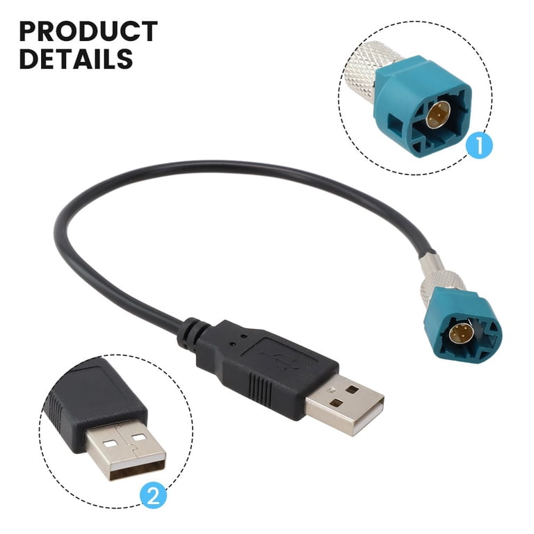 Cavo Adattatore USB-HSD LVDS 30cm Per Auto | Conversione Segnale Navigazione Audio | Compatibile Vista Panoramica 360°