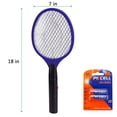 thumbnail image 3 of Gustave Electric Racket Fly Swatter Mosquito Bug Zapper Wasp Insect Killer Outdoor/Indoor Pest Control with 2 AA Batteries, Blue, 3 of 9