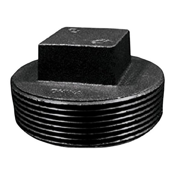 B & K Produits 4911905 Southland Tête de Bouchon Carrée en Fer Malléable Noir MPT 3 Po.