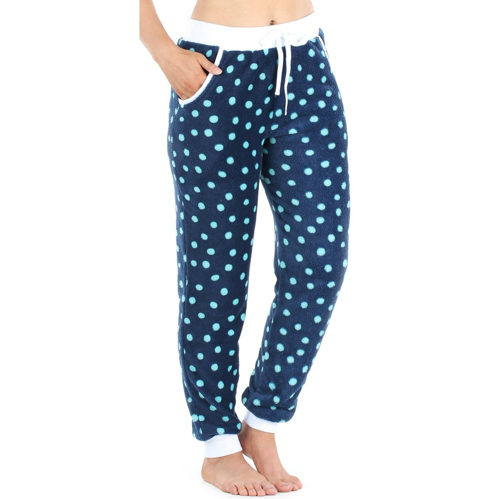 PajamaMania - PajamaMania Women's Plush Fleece Jogger Pajama Pants with Pockets - Walmart.com