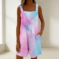 thumbnail image 7 of Iyufng Womens Rompers Printed Sleeveless Adjustable Straps Romper Summer Casual Shortalls, 7 of 7