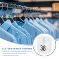 thumbnail image 3 of Uxcell Clothes Hanger Markers, Tags Fit Rod Garment Size Hanger Clips Color Coding Label for Clothing Hangers White Number 38, 3 of 6