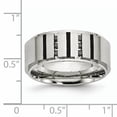 thumbnail image 2 of Stainless Steel Black IP-plated/Black Diamonds 9mm Brushed Band, 2 of 11