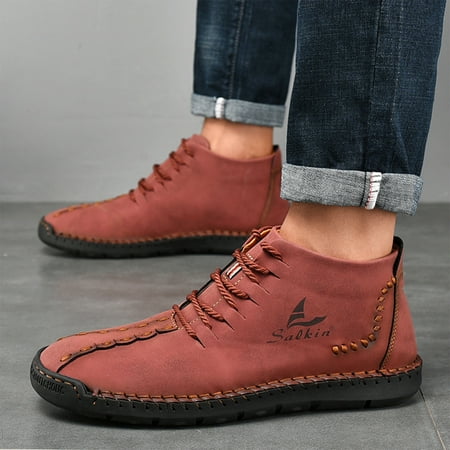 

KUNPENG-Men s High Top Mountaineering Shoes For Leisure Couple Shoes Men s Shoes