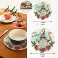 thumbnail image 3 of FREEAMG Cute Christmas Gnome Old Man Heat Resistant Trivets Potholders 2PCS,Round Cotton Weave Handmade Pot Holder, Non-Slip Hot Mats Kitchen Dining Plate Mat, 3 of 7
