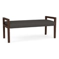 thumbnail image 1 of Pemberly Row Waiting Reception 2 Seat Bench Wood Frame in Gray, 1 of 5
