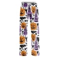 thumbnail image 4 of Women's Halloween Pjs Pants - Halloween Pajama Pants, Cute Wide Leg Pants for Women, Halloween Pajama Sets, Cozy Cotton Pants for Women, Relaxed Fit Pj Pants Light, 4 of 5