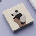 thumbnail image 3 of Espejo de maquillaje plegable de Panda rojo para dormitorio de niñas con tocador portátil, espejo pequeño con cinturón de mano, 3 of 5