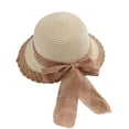 thumbnail image 2 of Womens Sun Straw Hat Wide Brim UPF 50 Summer Hat Foldable Packable Floppy Beach Hats for Women, 2 of 6