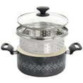 thumbnail image 4 of Spice by Tia Mowry Savory Saffron 16 Piece Ceramic Nonstick Cookware Set in Grey, 4 of 12
