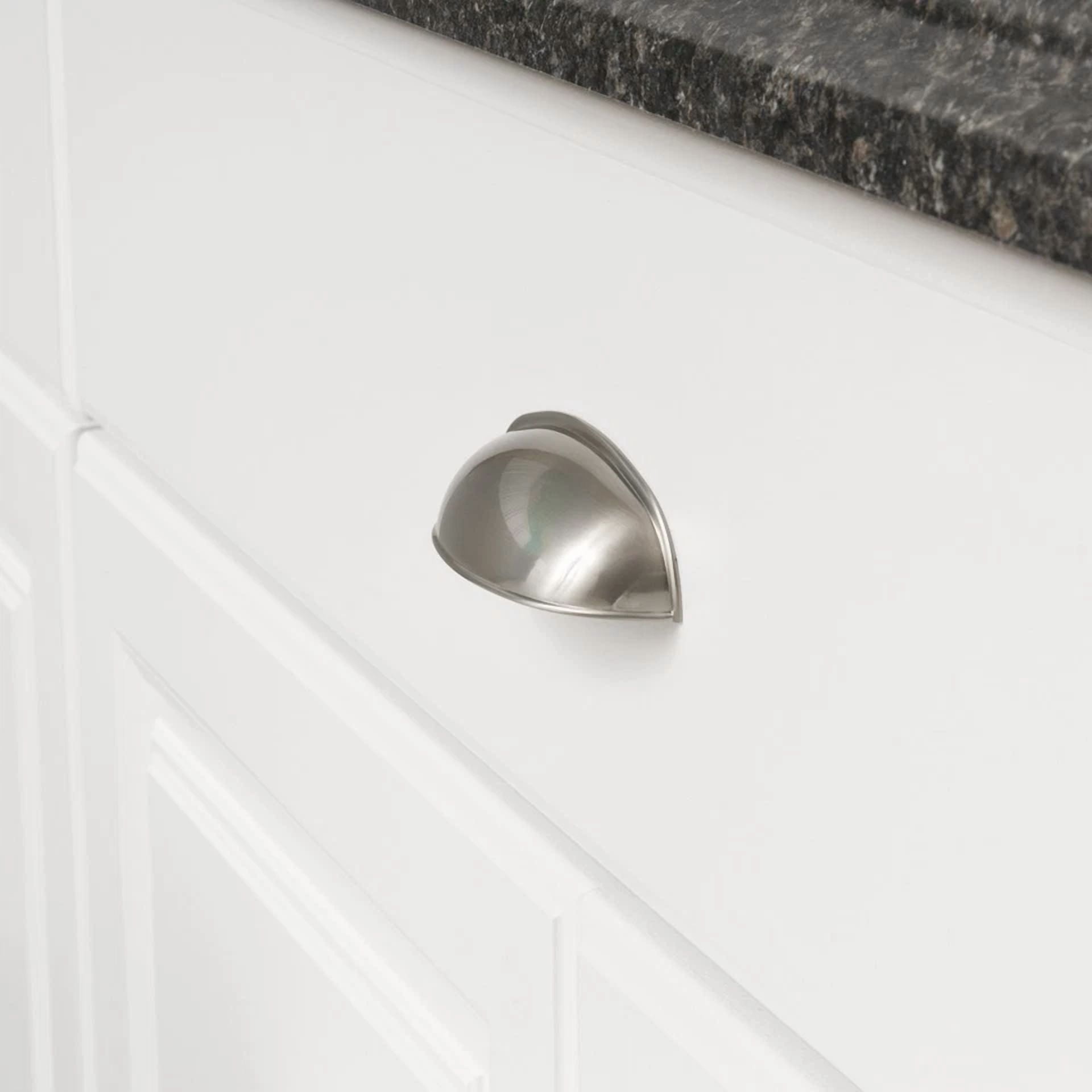 CRESTIN- 10Pack Satin Nickel Home Kitchen Cabinet Pulls Bath Bedroom Drawer Handles Pull