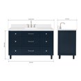 thumbnail image 4 of ARIEL Monroe 54 Inch Single Rectangle Sink Bathroom Vanity With Carrara White Quartz Countertop 1.5 Inch Edge In Midnight Blue, 4 of 7
