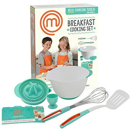 MasterChef Junior Breakfast Kids Cooking Set 6Pc Kit Includes Real Cooking