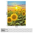 thumbnail image 4 of Shiartex Sunflowers Sun Blue Sky Gifts Blanket Super Soft Flannel Blankets for Bed Sofa Living Room Decor Exquisite Gifts for All Seasons 40x50in, 4 of 6