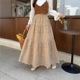 thumbnail image 2 of Boho Long Skirts for Women Hollow Out Embroidery High Waist Skirt Flowy Tiered Maxi Skirt Lightweight Vintage Fashion Skirts Business Casual Outfits Spring Summer 2026 Beach Vacation, 2 of 5