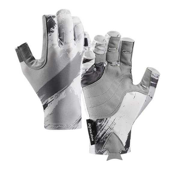 Virmaxy Kyncilor Outdoor Sports Open Finger Fishing Gloves Bike Riding Anti-Slip Breathable Half Finger Gloves