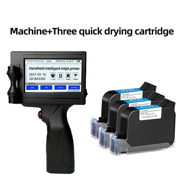 Printer Jet, Portable handheld inkjet printer, batch number label pattern printer, non-fading printing on carton plastic bags ,Fast Printing