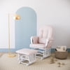 Storkcraft Hoop Infant Nursery Glider and Ottoman, White with Pink
